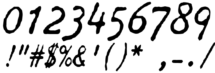 zai Smith-Corona Galaxie Typewriter Font OTHER CHARS