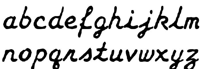 zai Smith-Corona Galaxie Typewriter Font LOWERCASE