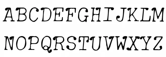 zai Soft Italic Typewriter Schriftart Groß