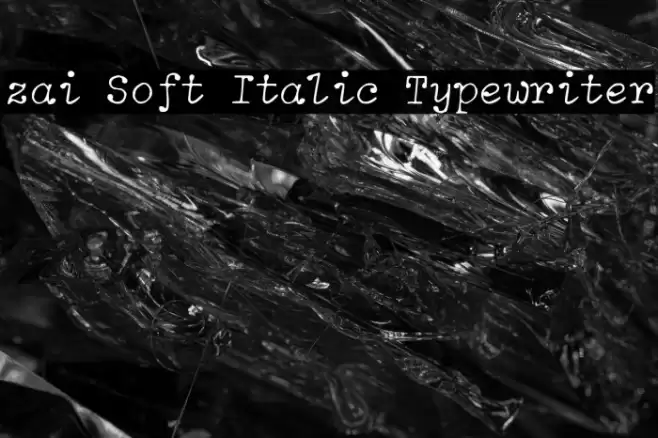zai Soft Italic Typewriter Font examples