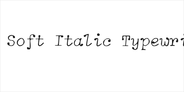 zai Soft Italic Typewriter Logo
