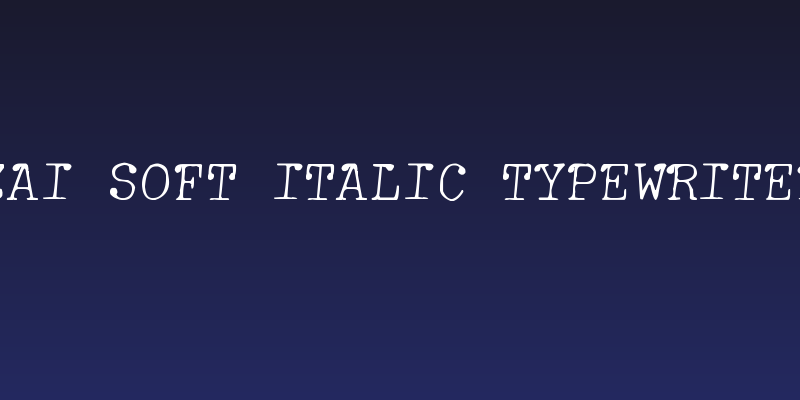 zai Soft Italic Typewriter Social Header