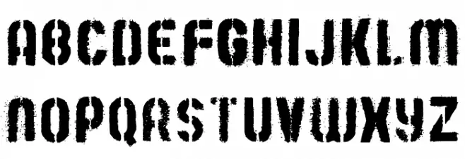 zai Stamp On Flour Sack フォント 大文字