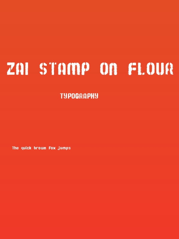zai Stamp On Flour Sack Poster