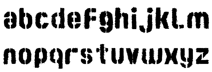 zai Stamp On Flour Sack Font LOWERCASE