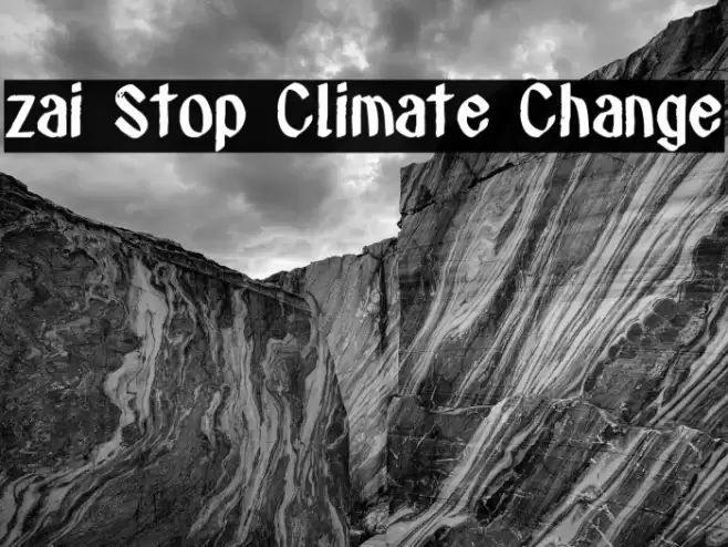 zai Stop Climate Change Font examples