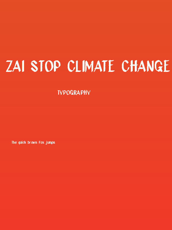 zai Stop Climate Change Poster