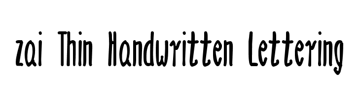 zai Thin Handwritten Lettering  नि: शुल्क फ़ॉन्ट्स डाउनलोड