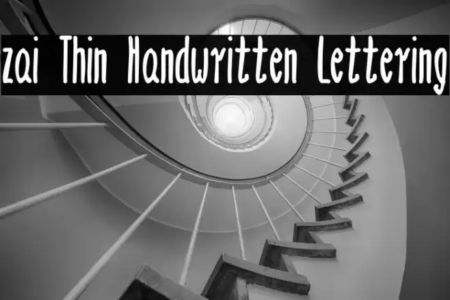 zai Thin Handwritten Lettering Font examples