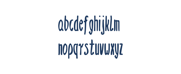 zai Thin Handwritten Lettering Lowercase
