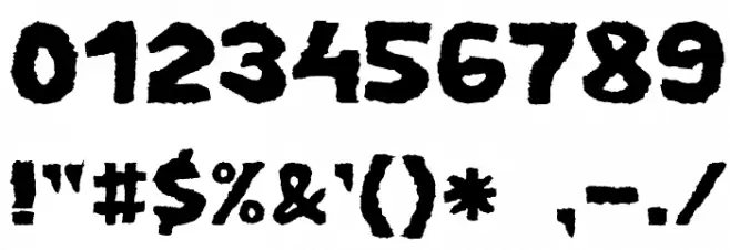 zai Torn Paper Font OTHER CHARS