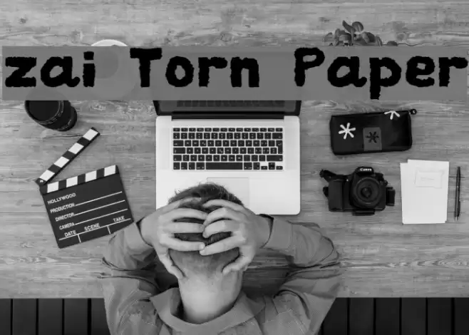 zai Torn Paper Font examples