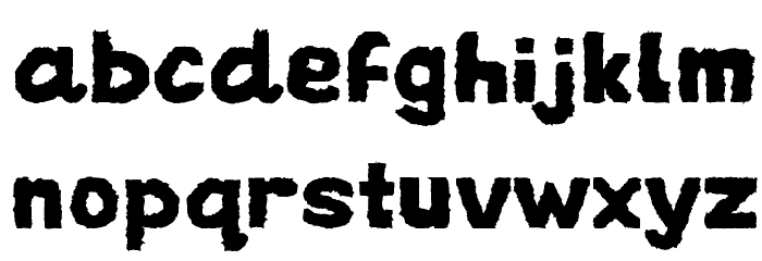 zai Torn Paper Font LOWERCASE