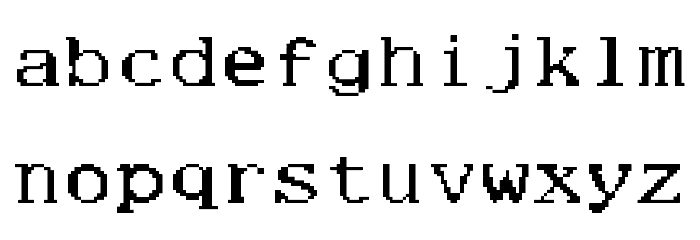 zai Tribute To Caselli's Pantelegraph Font LOWERCASE