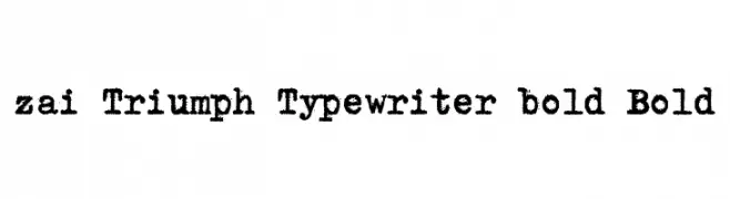zai Triumph Typewriter bold Bold  baixar fontes gratis