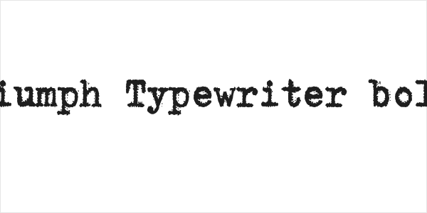 zai Triumph Typewriter bold Bold Logo