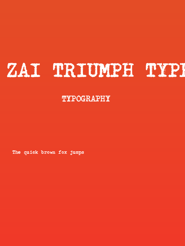 zai Triumph Typewriter bold Bold Poster