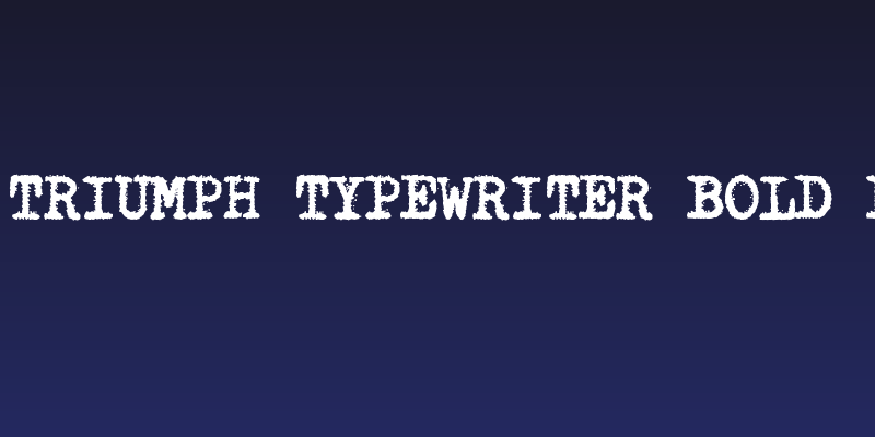 zai Triumph Typewriter bold Bold Social Header