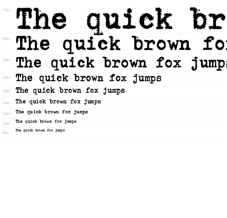 zai Triumph Typewriter bold Bold Waterfall