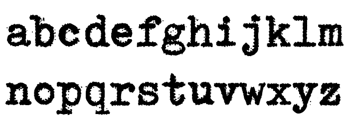 zai Triumph Typewriter bold Bold Font LOWERCASE