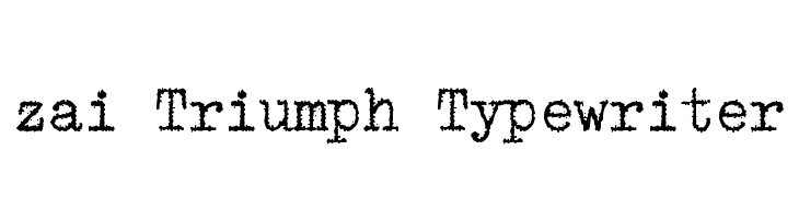 zai Triumph Typewriter  Скачать бесплатные шрифты