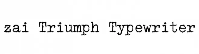 zai Triumph Typewriter  les polices de caractères gratuit tlcharger
