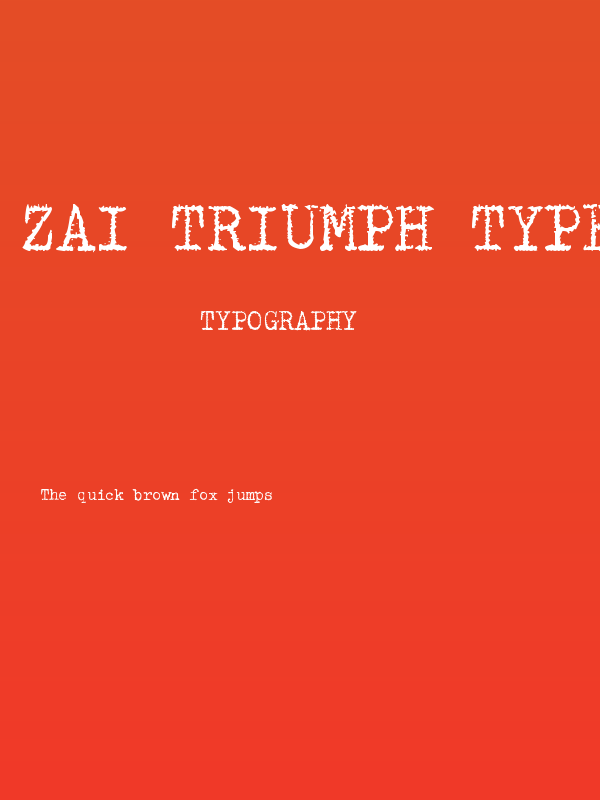 zai Triumph Typewriter Poster