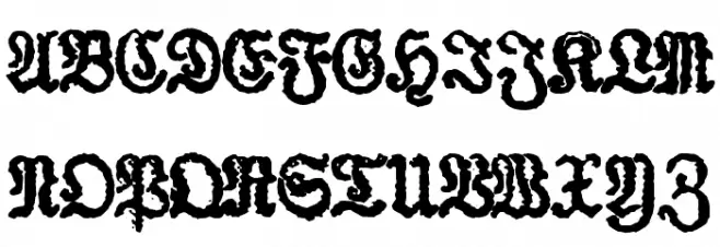 zai Urania Piccola Typewriter Schriftart Groß