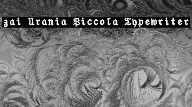 zai Urania Piccola Typewriter Font examples