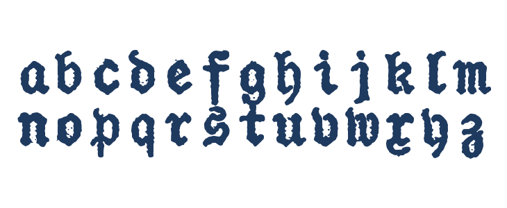 zai Urania Piccola Typewriter Lowercase