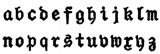 zai Urania Piccola Typewriter Schriftart Kleinbuchstaben