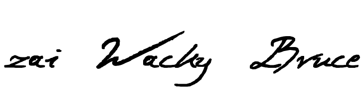 zai Wacky Bruce  Frei Schriftart Herunterladen