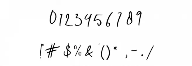 zaline フォント その他の文字