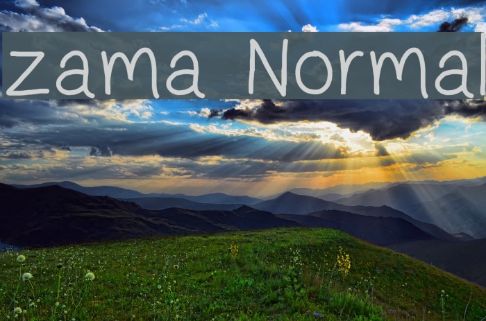 zama Normal Font examples