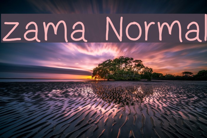 zama Normal Font examples