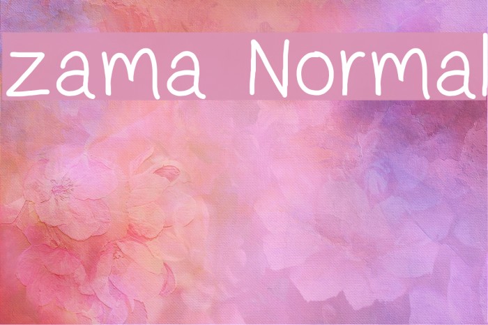 zama Normal Font examples