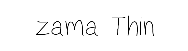 zama Thin Font