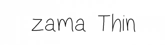 zama Thin  免费字体下载