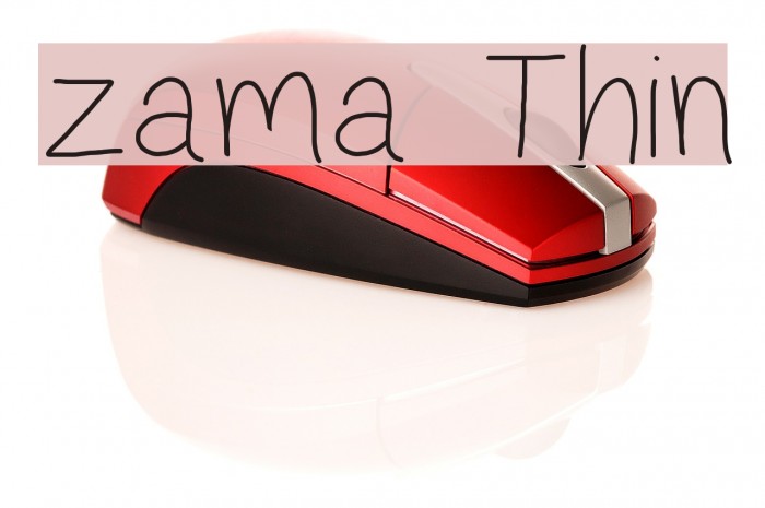 zama Thin Font examples