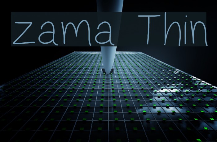 zama Thin Font examples