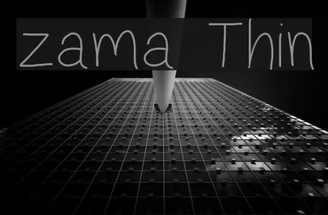 zama Thin Font examples