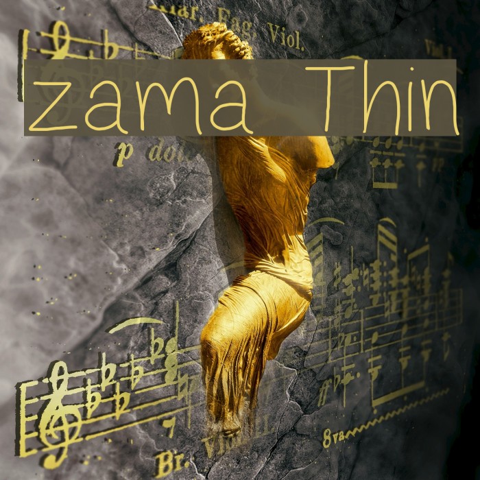 zama Thin Font examples