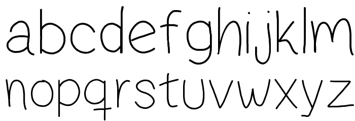 zama Thin Font LOWERCASE
