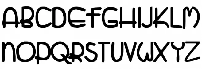 zatarireguler フォント 大文字