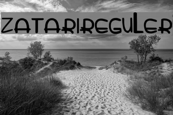 zatarireguler Font examples