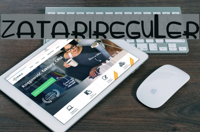 zatarireguler Font examples