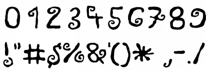 zawijasy Font OTHER CHARS