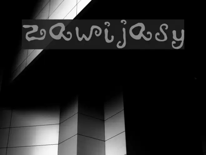 zawijasy Font examples