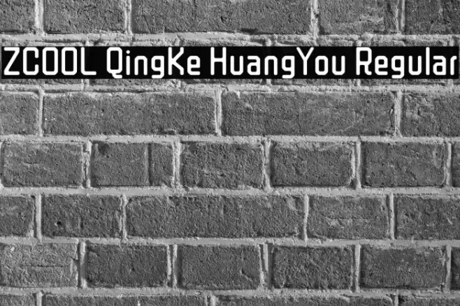 ZCOOL QingKe HuangYou Regular Polices examples
