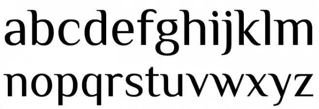 ZCOOL XiaoWei Regular Font LOWERCASE
